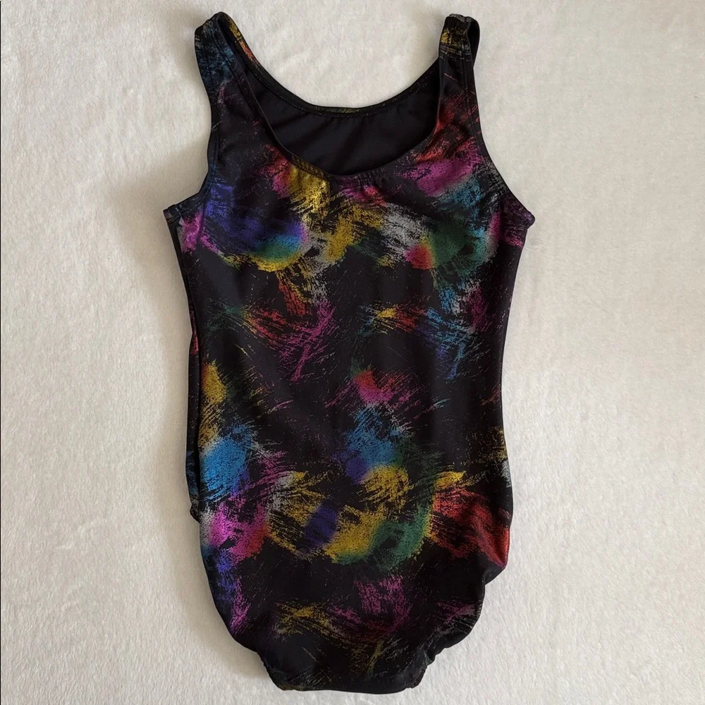 {VTG} Leo's Dancewear | Dance Leotard Black/Multicolor Iridescent (CL)